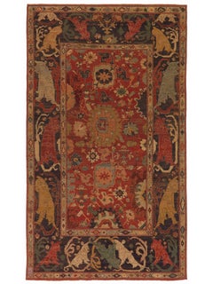 Ararat Rugs Palmettes and Flowers Lattice Rug Bidjar Revival Carpet Natural Dyed