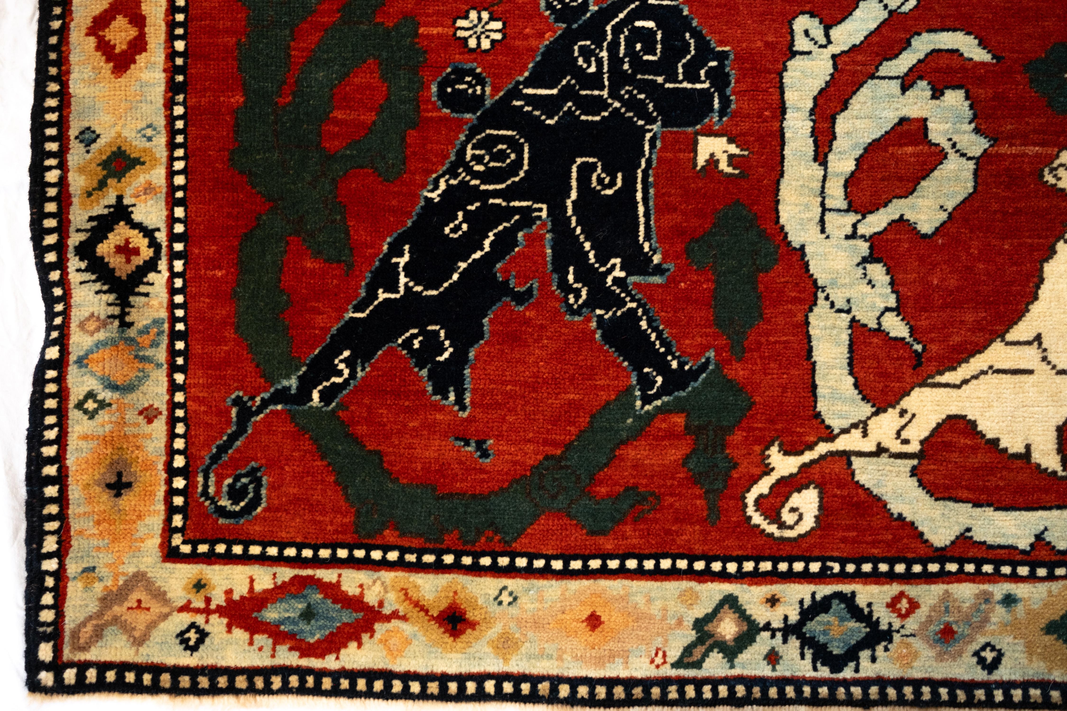Ararat Rugs Alfombra de Rejilla Palmetas y Flores Alfombra de Renacimiento Bidjar Teñido Natural Teñido con vegetales en venta