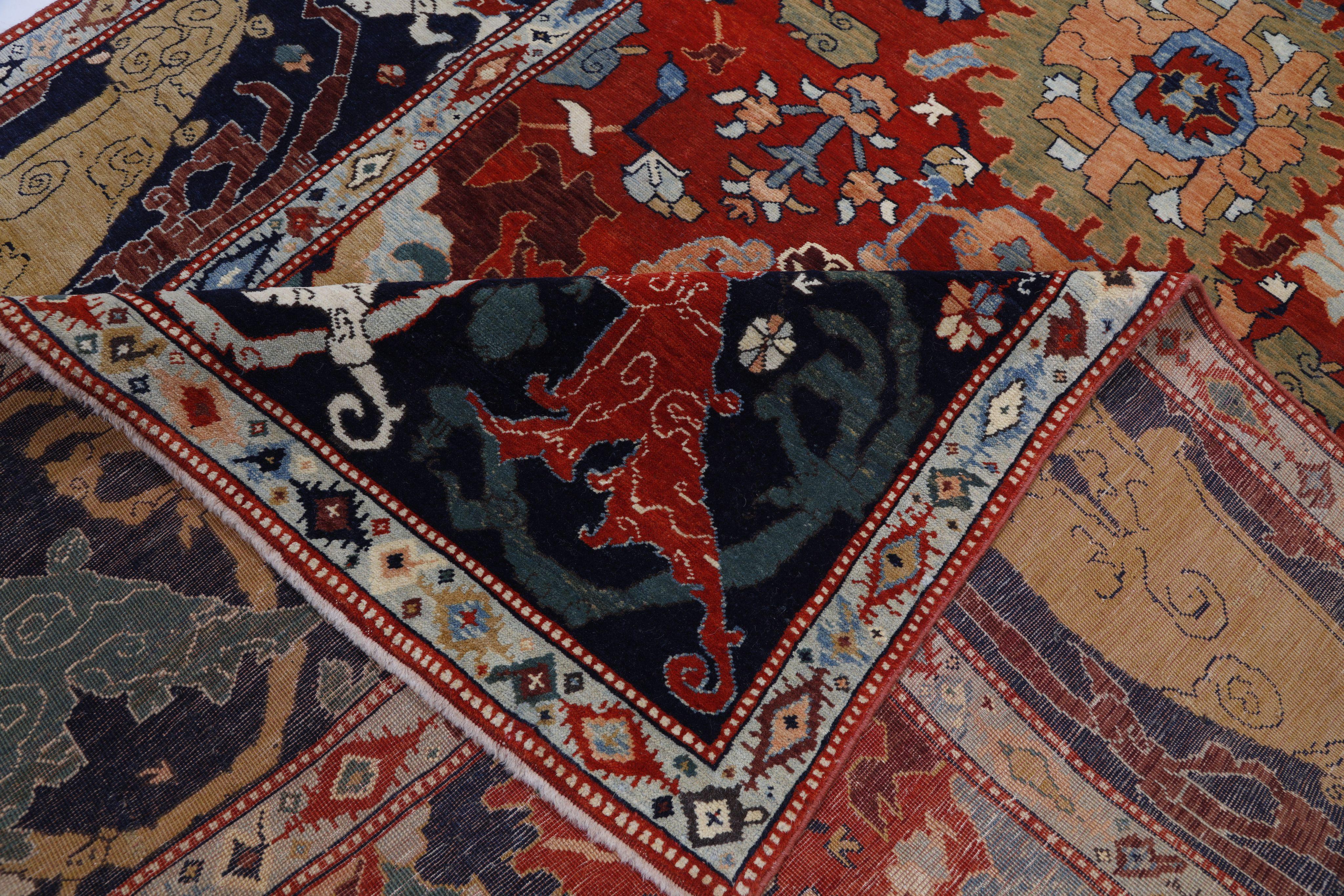 Ararat Rugs Palmetten und Blumen Gitterteppich Bidjar Revive Teppich Natürlich gefärbt (Türkisch) im Angebot