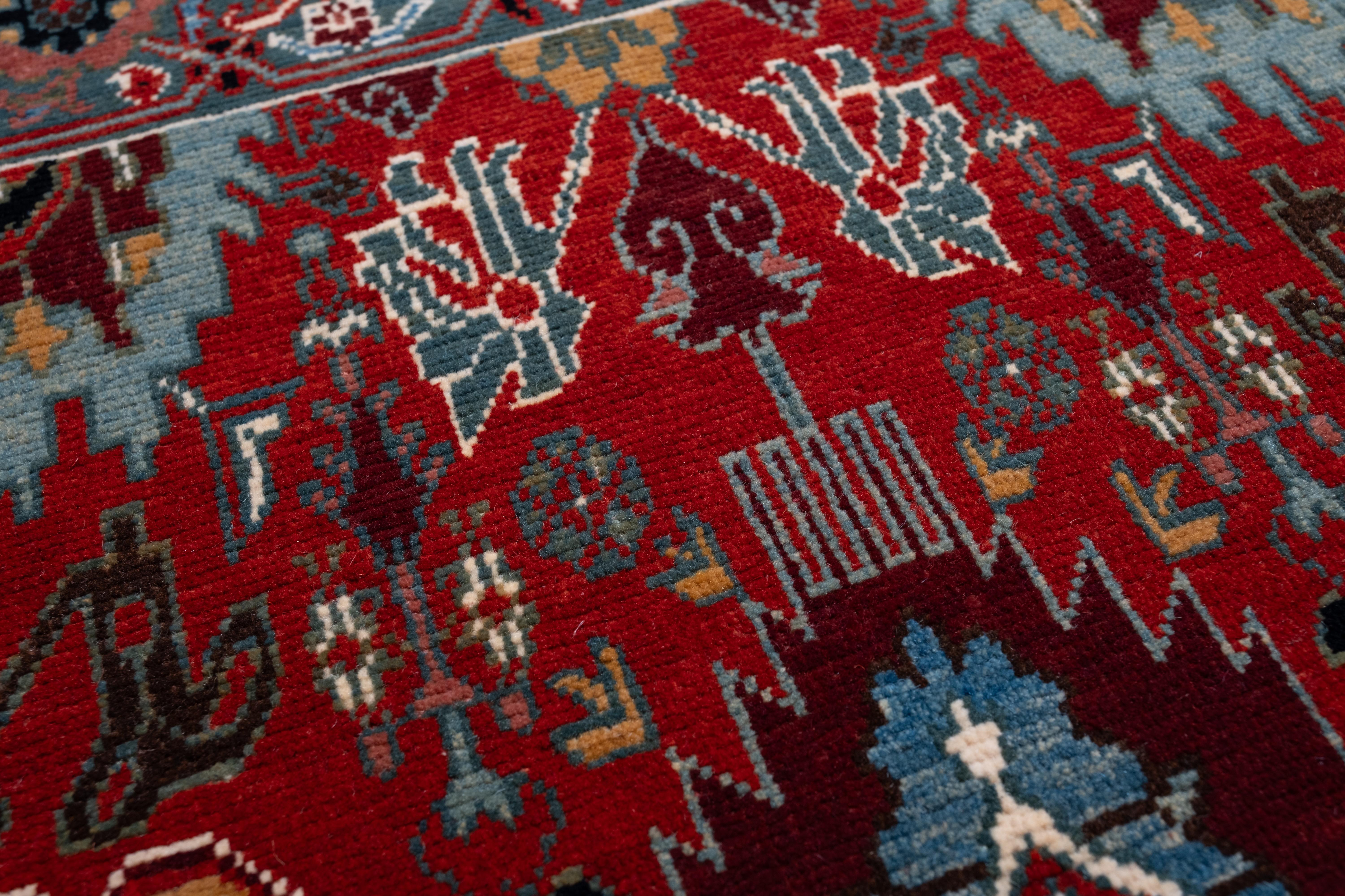 Ararat Rugs Palmettes and Flowers Lattice Rug Bidjar Revival Carpet Natural Dyed In New Condition For Sale In Tokyo, JP