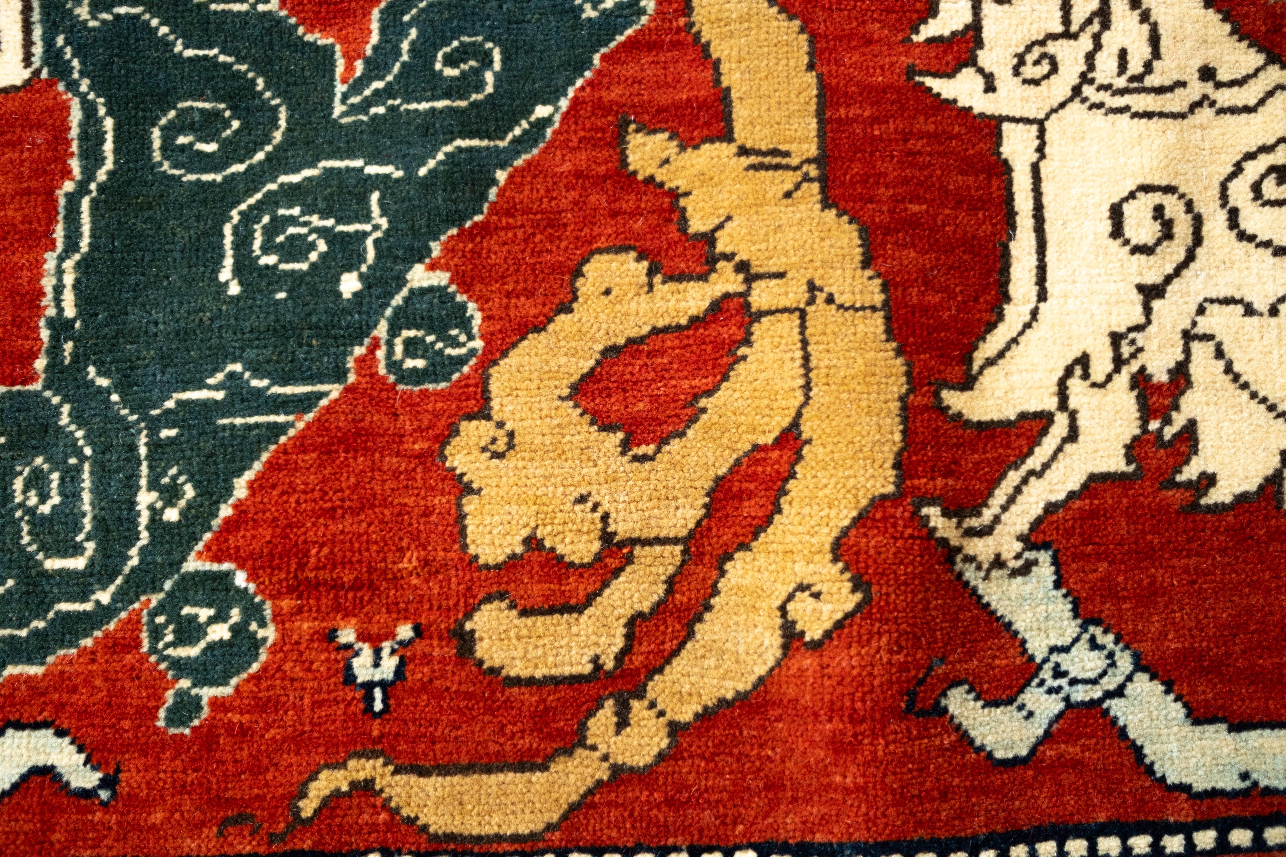 Ararat Rugs Alfombra de Rejilla Palmetas y Flores Alfombra de Renacimiento Bidjar Teñido Natural Siglo XXI y contemporáneo en venta