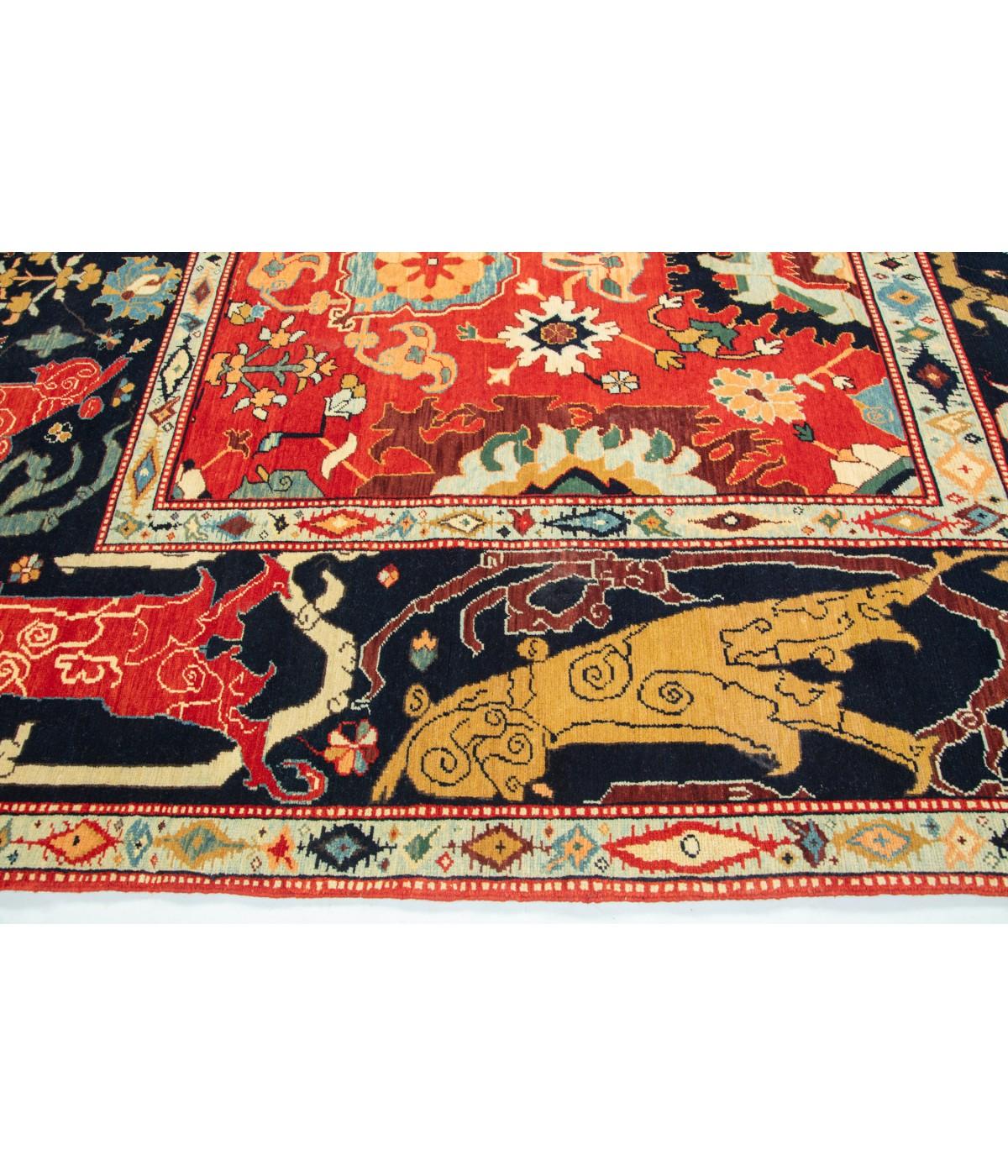 Contemporary Ararat Rugs Palmettes and Flowers Lattice Rug Bidjar Revival Carpet Natural Dyed For Sale