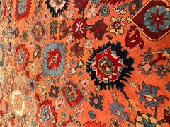 Tapis en treillis Palmettes and Flowers d'Ararat - Tapis néo-renaissance teinté naturel