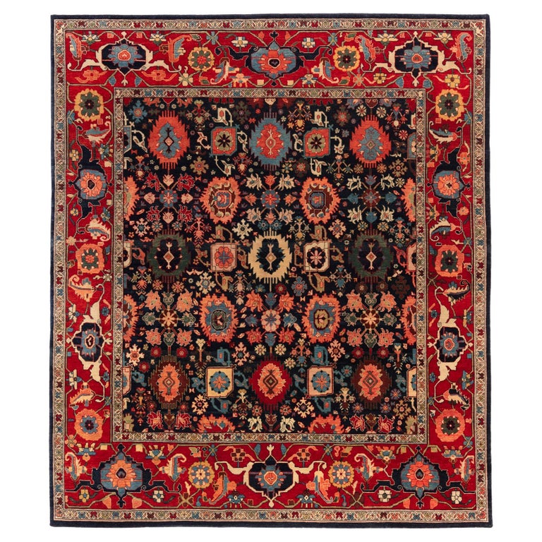 Ararat Rugs Palmettes and Flowers Lattice Rug, Revival Carpet, Natural ...