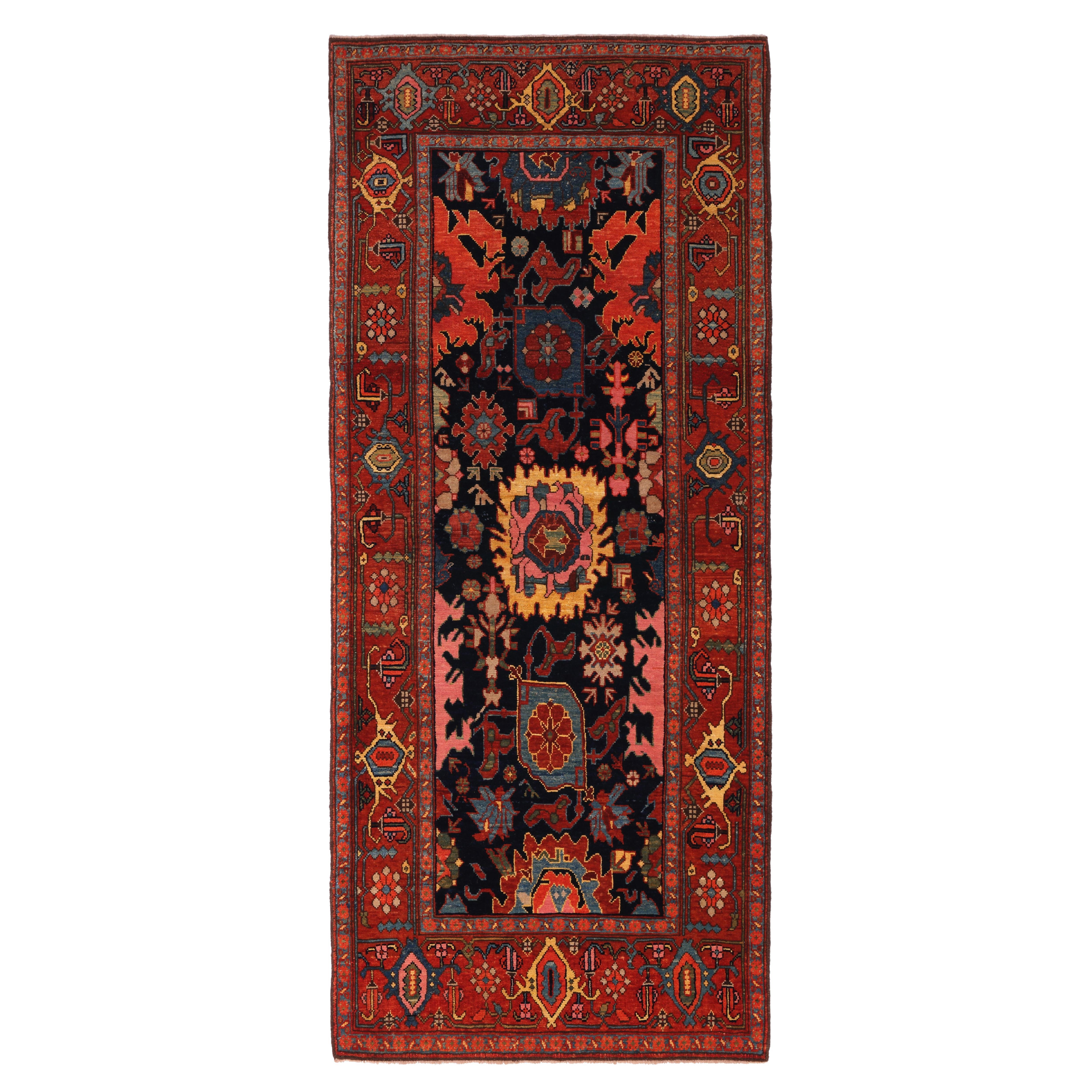Ararat Rugs Palmettes and Flowers Lattice Rug Revival Carpet, Natural Dyed