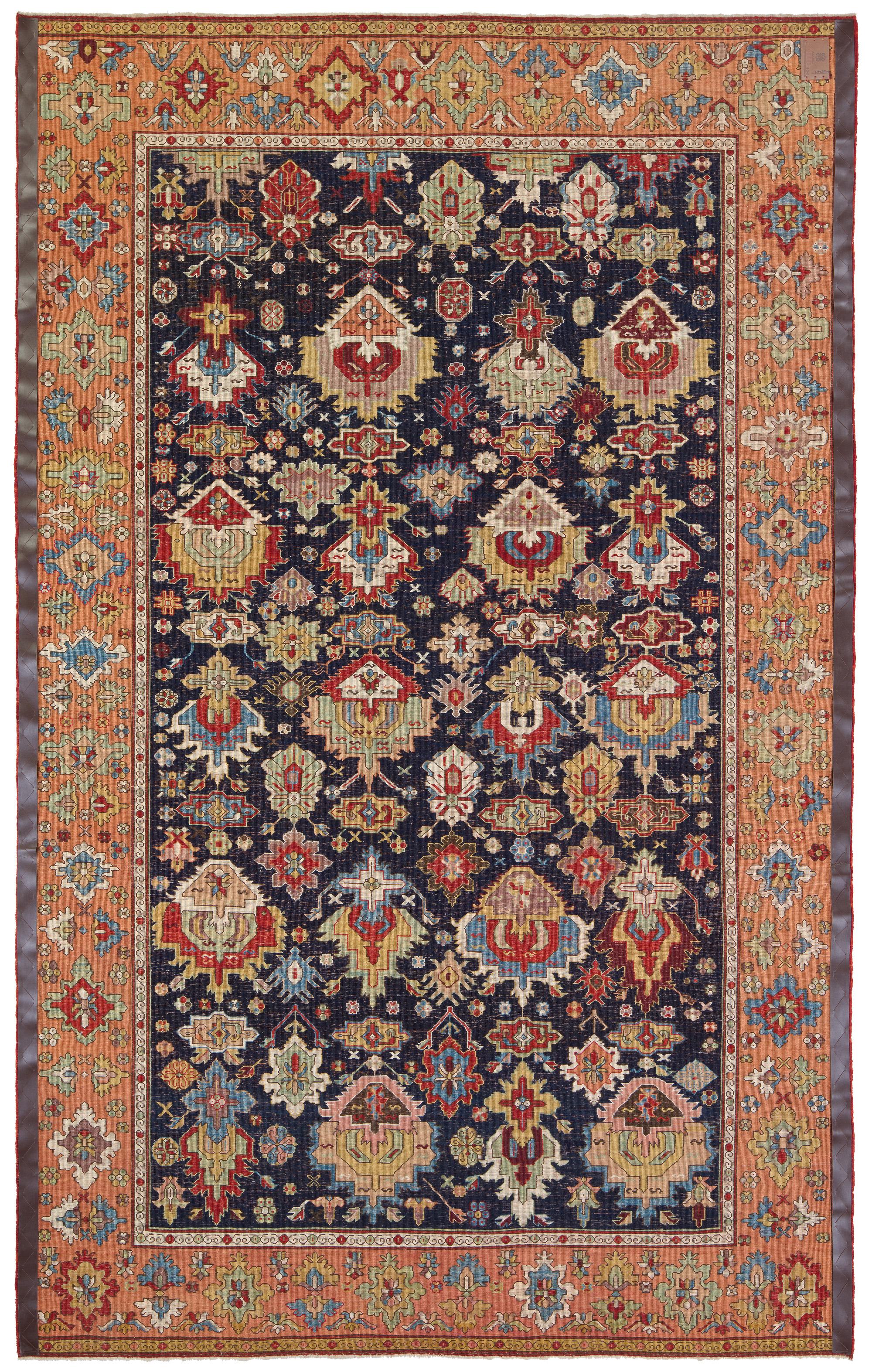 Ararat Rugs Palmettes in the Esfahan Manner Rug, Revival Carpet, Natural Dyed In New Condition For Sale In Tokyo, JP