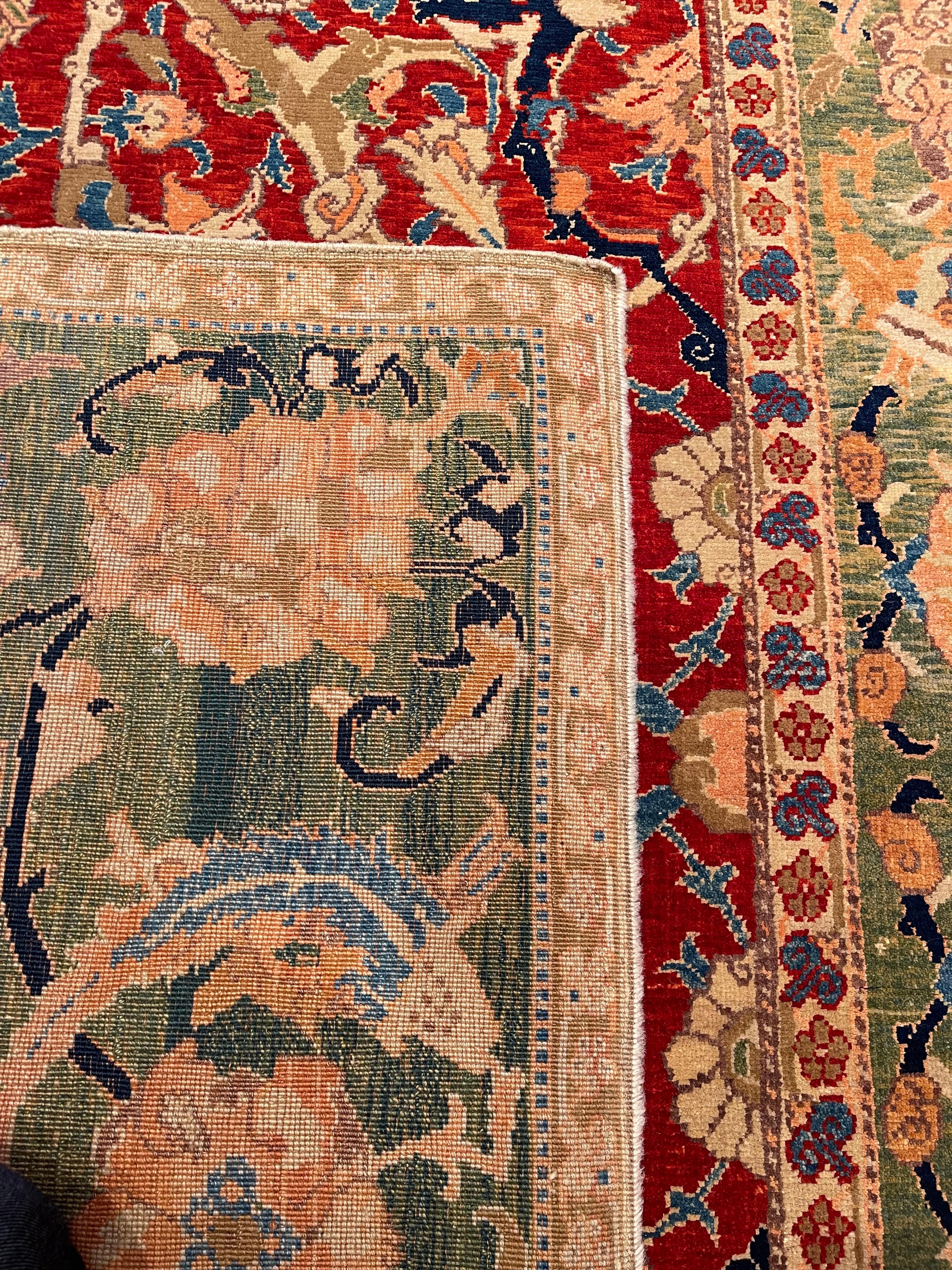 Turkish Ararat Rugs Polonaise Carpet, 17th Century Museum Piece Revival, Natural Dyed For Sale