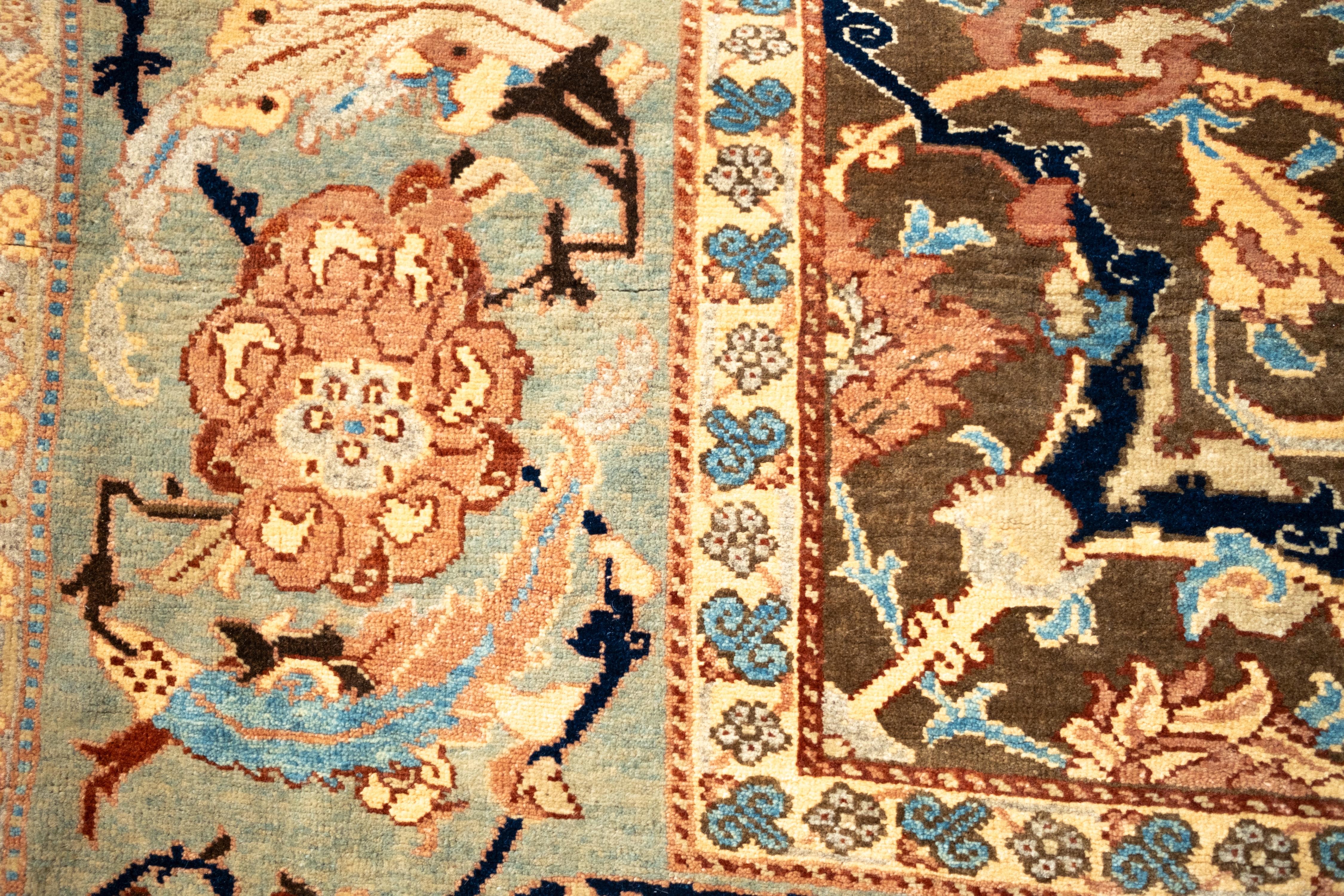 Alfombra Polonesa Ararat Rugs, Renacimiento de pieza de museo del siglo XVII, Teñida al natural Lana en venta