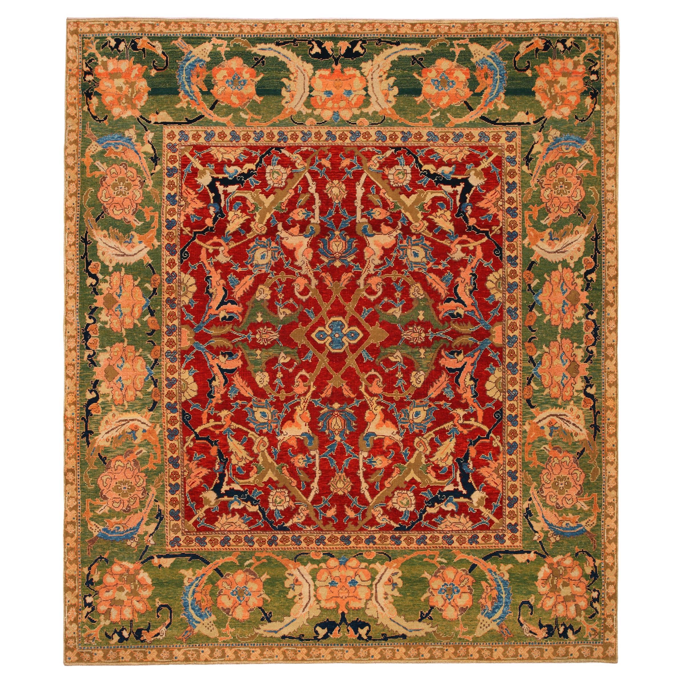 Ararat Rugs Tapis Polonaise - Pièce de musée du 17ème siècle Revival - Teint naturel 