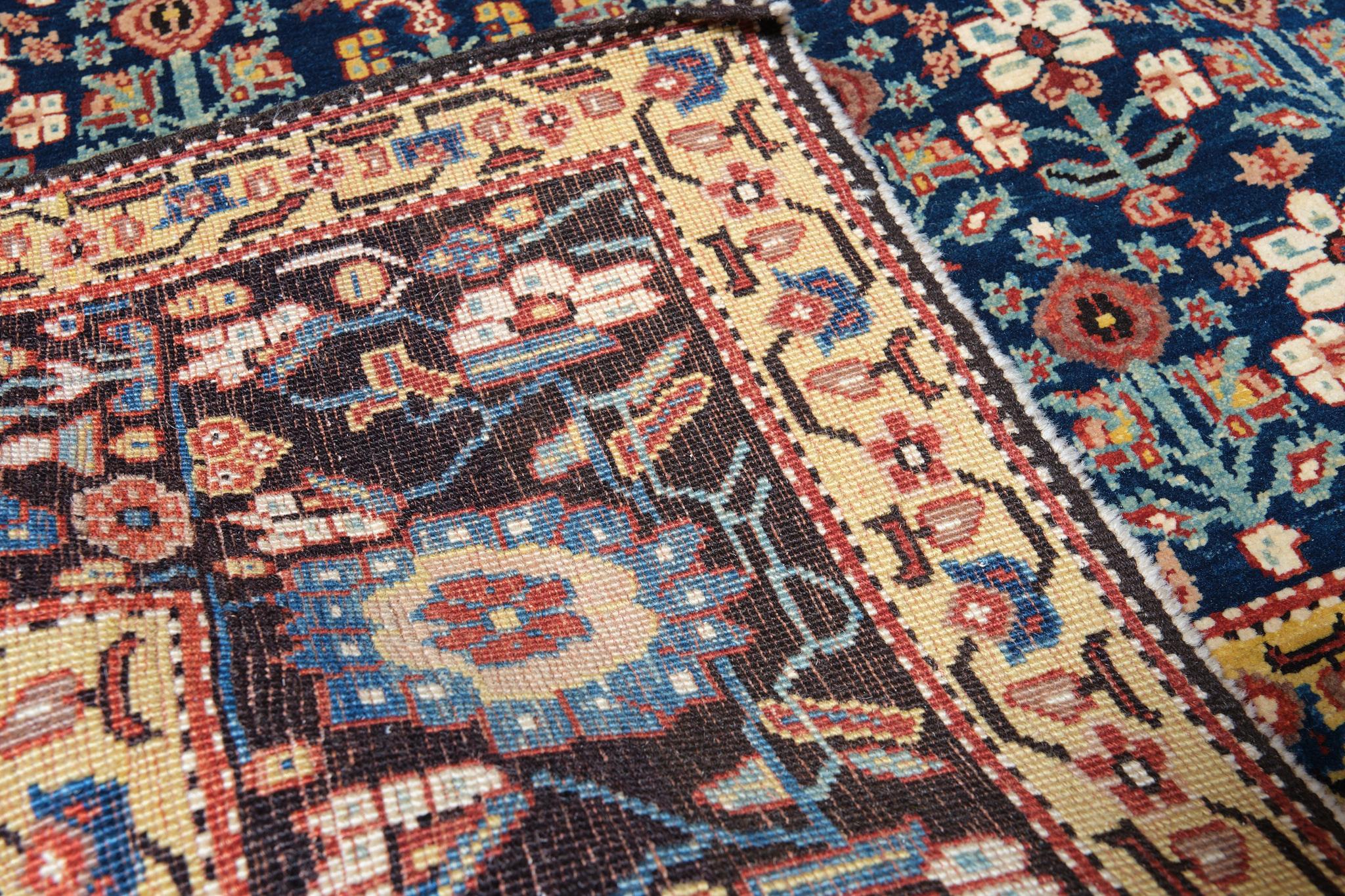 Turkish Ararat Rugs Rows of Flower Rug Garrus Joshagan Revival Carpet Natural Dyed For Sale