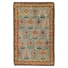 Tapis Ararat, motif « Rows of Flowers » (rangées de fleurs) de Garrus Joshagan Wagireh, teintures naturelles