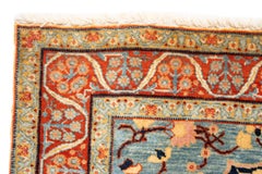 Ararat Rugs Safavid Kirman Prayer Rug Kerman Vase Bird Revival Rug Natural Dyed