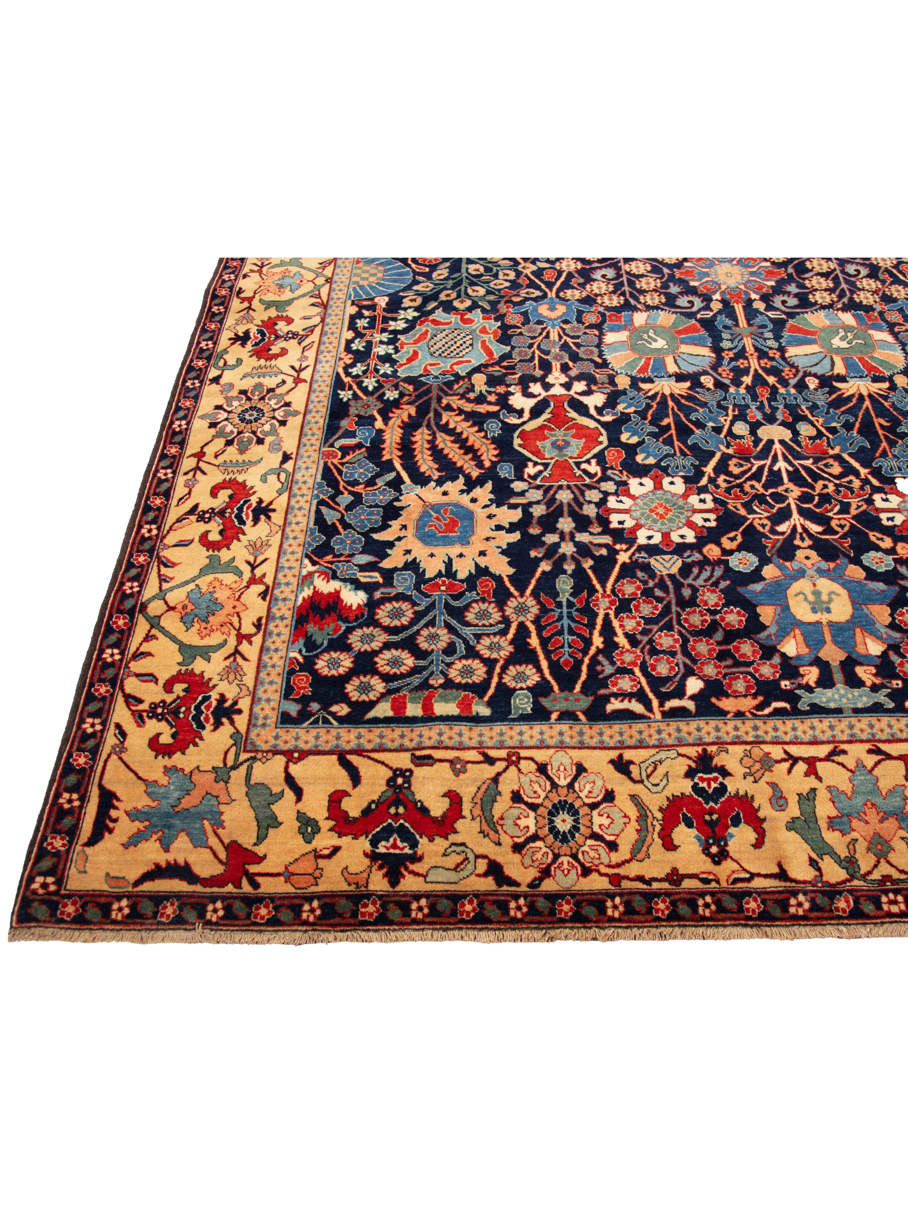 Ararat Rugs Safavid Kirman Vase Technik Teppich Kerman Revival Teppich Natural Dyed (21. Jahrhundert und zeitgenössisch) im Angebot