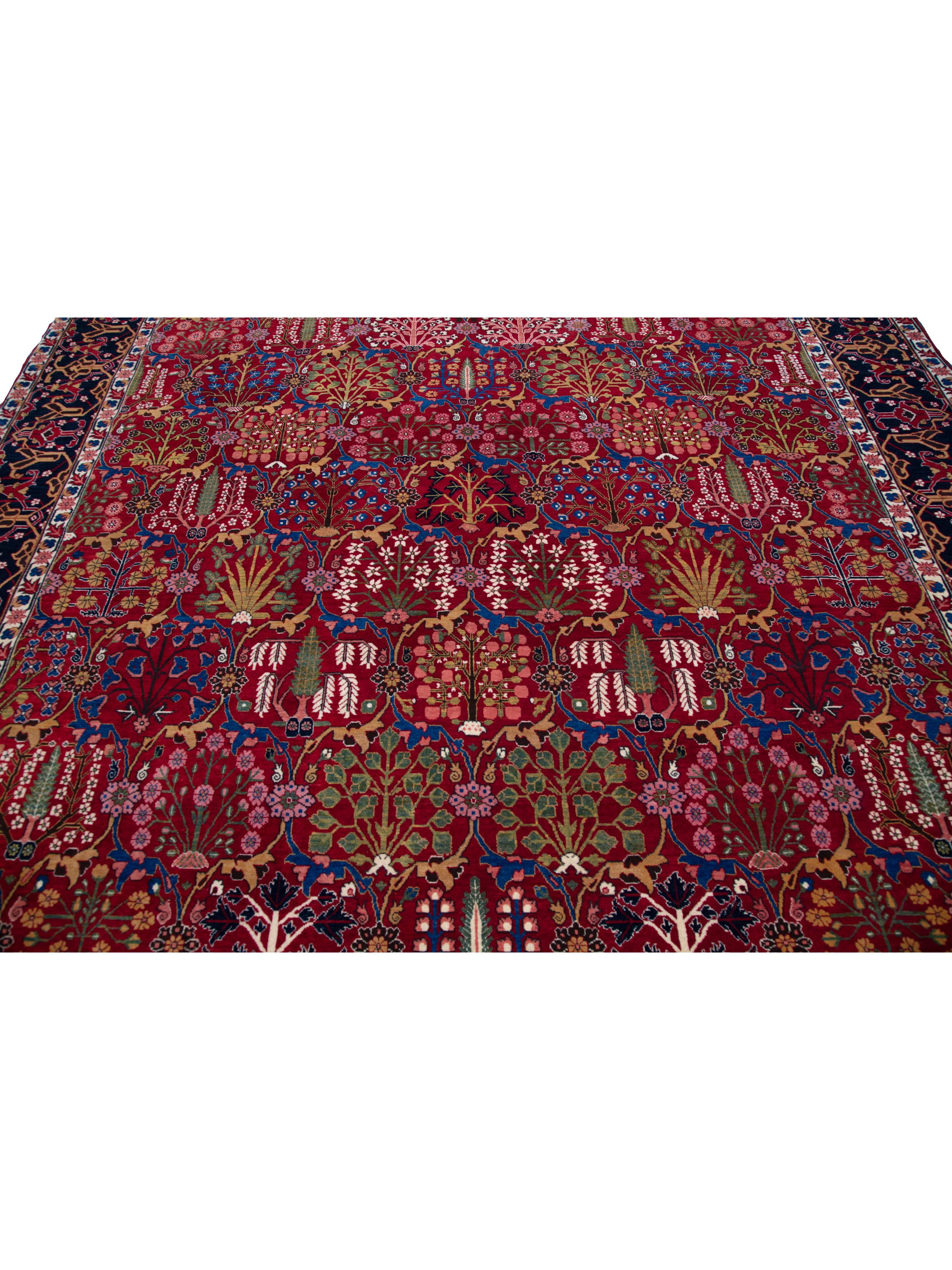 Ararat Rugs Safavid Kirman Vase Technik Teppich Kerman Revival Teppich Natural Dyed im Angebot 1