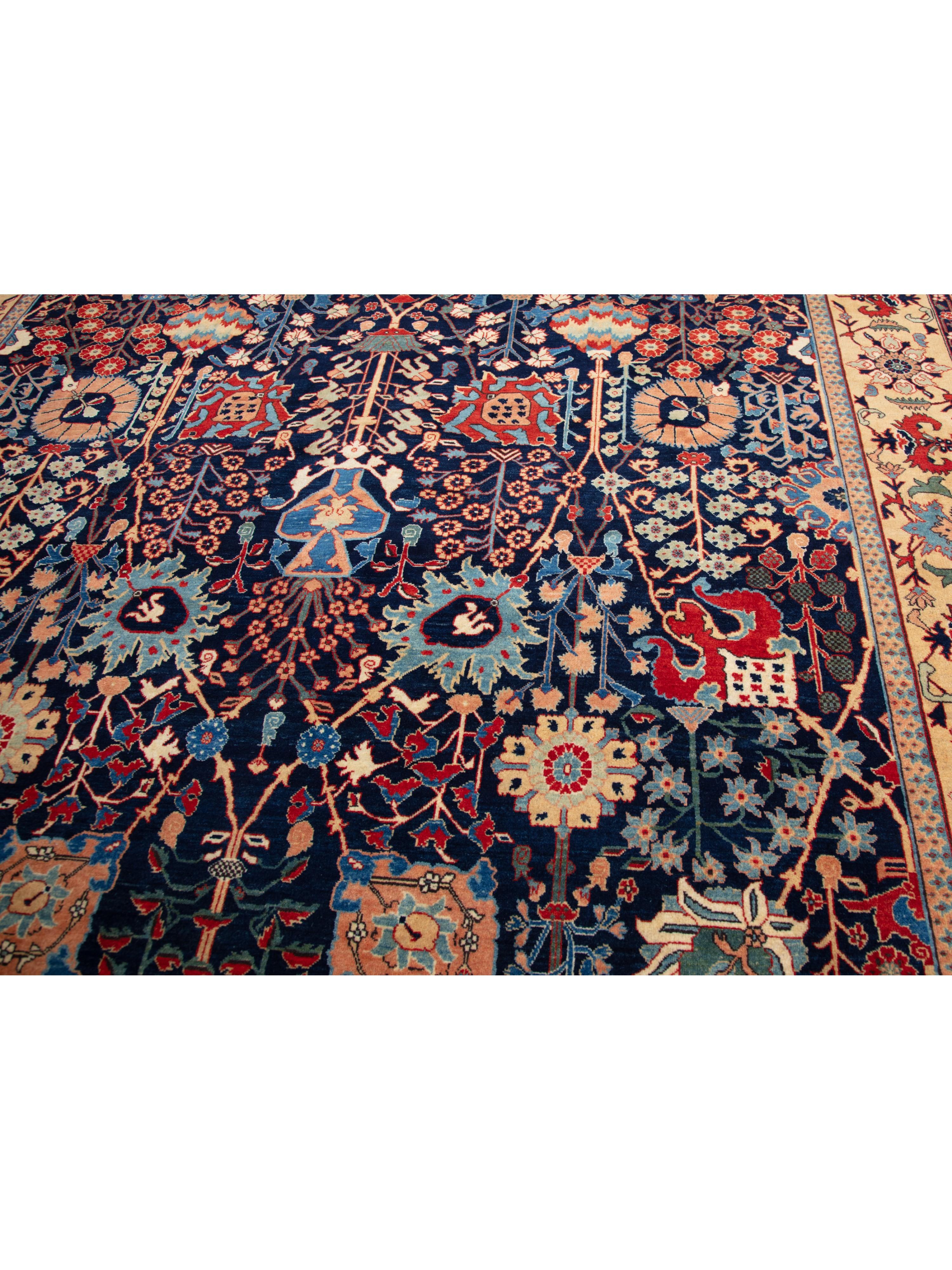 Ararat Rugs Safavid Kirman Vase Technik Teppich Kerman Revival Teppich Natural Dyed im Angebot 1