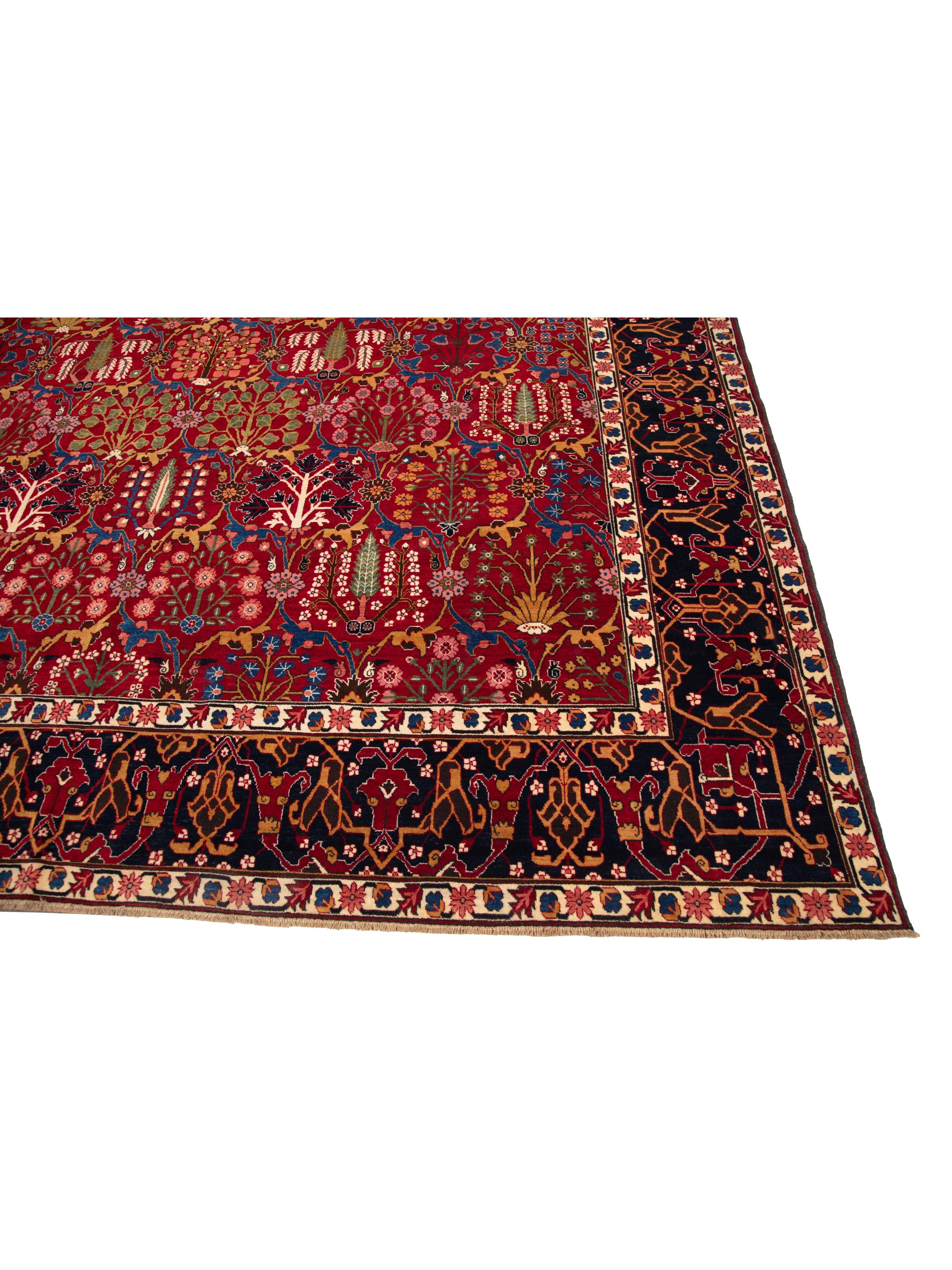 Ararat Rugs Safavid Kirman Vase Technik Teppich Kerman Revival Teppich Natural Dyed im Angebot 2