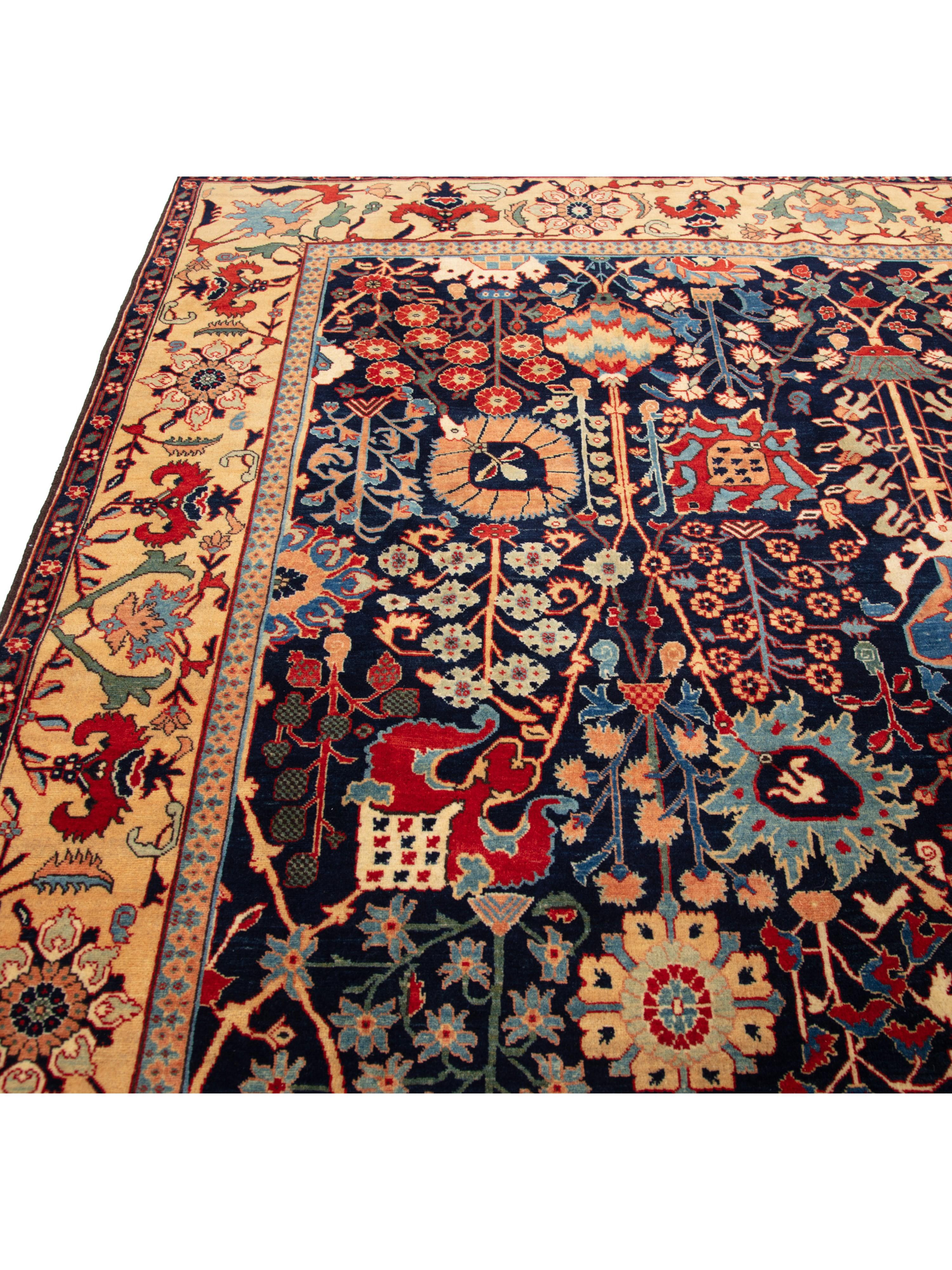 Ararat Rugs Safavid Kirman Vase Technik Teppich Kerman Revival Teppich Natural Dyed im Angebot 2