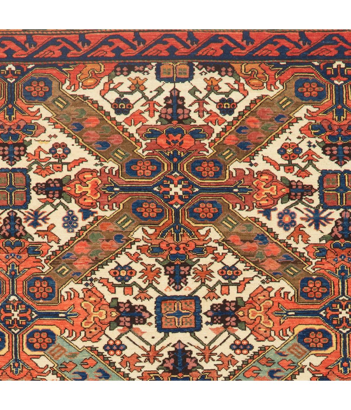 Turco Ararat Rugs Seichur Kuba Tappeto caucasico antico Kazak Revival Tinto Nature in vendita