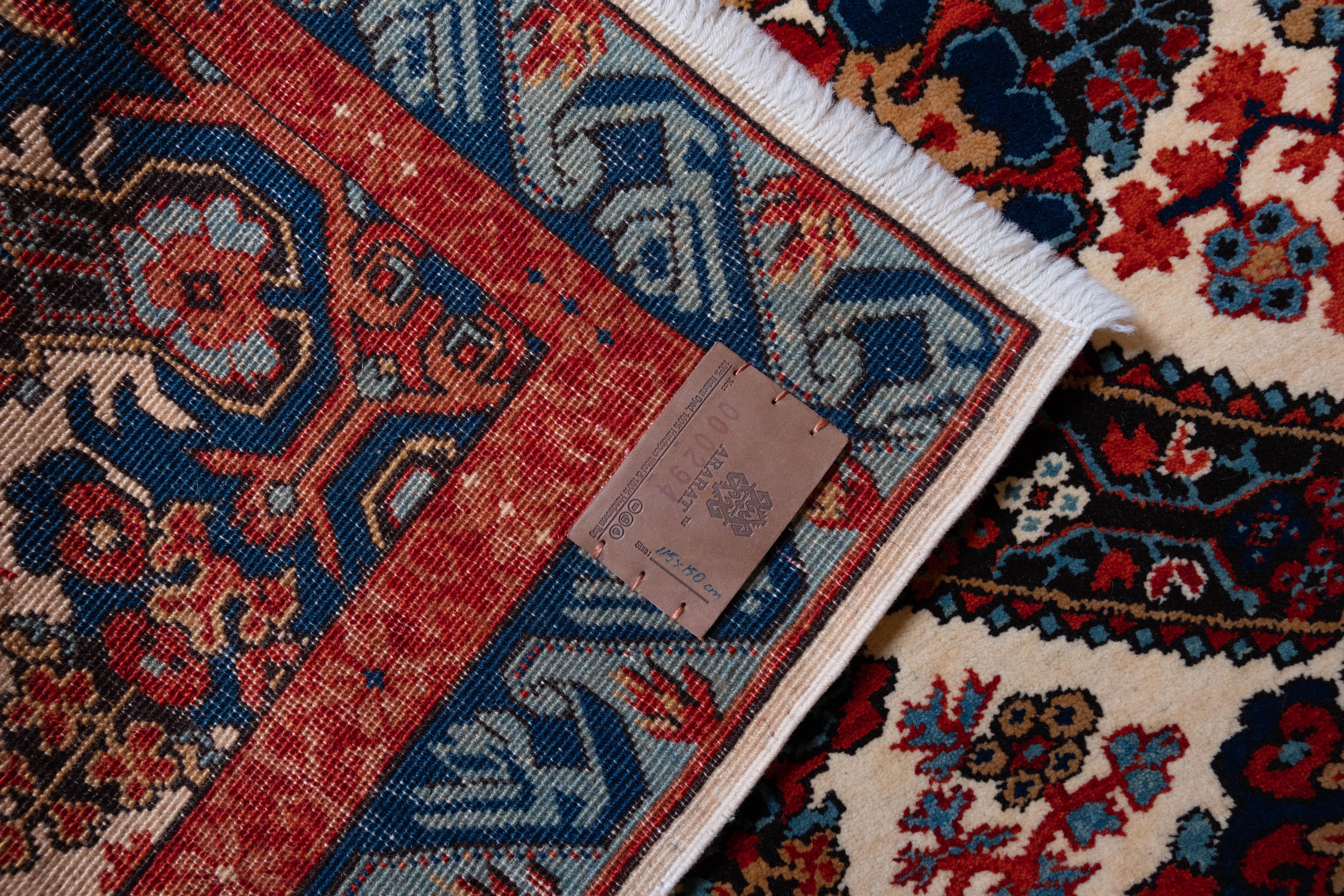 Turkish Ararat Rugs Seichur Kuba Rug Caucasian Antique Kazak Revival Carpet Natural Dyed For Sale