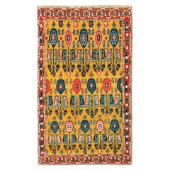 Ararat Rugs Senna Rows of Flowers Rug, 18th Century Revival Carpet Natural Dyed