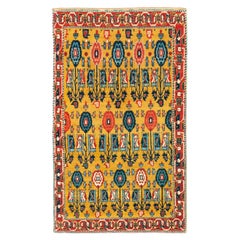 Ararat Rugs Alfombra Senna Filas de Flores, Alfombra Renacimiento Siglo XVIII Teñido Natural