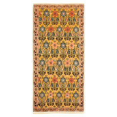 Ararat Rugs Senna Rows of Flowers Rug, 19th Century Revival Carpet Natural Dyed