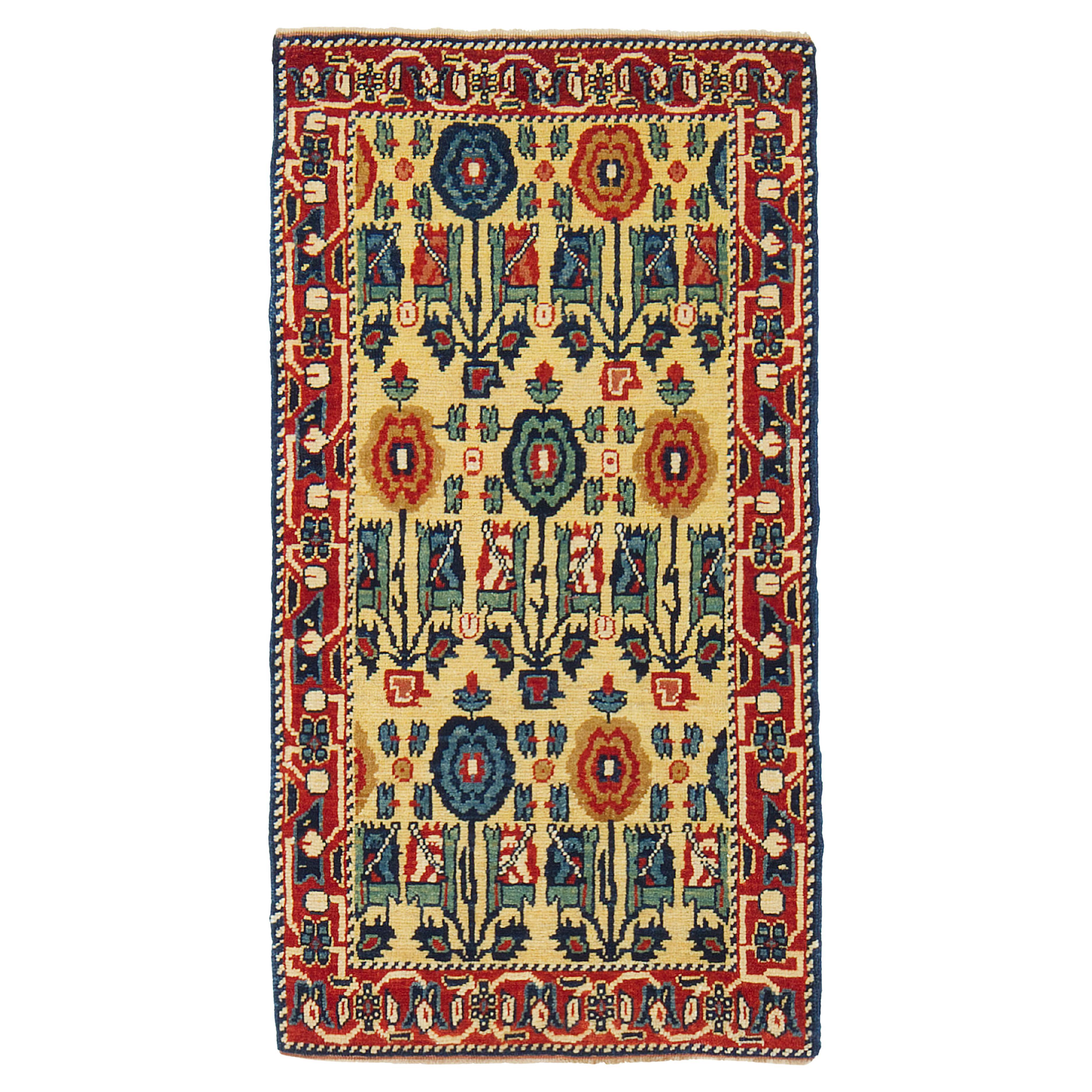 Ararat Rugs Senna Rows of Flowers Rug Gerous Persian Wagireh Carpet Natural Dyed For Sale