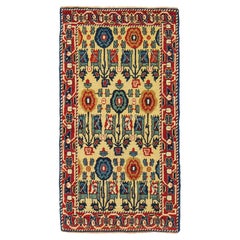 Ararat Rugs Senna Rows of Flowers Rug Gerous Persian Wagireh Carpet Natural Dyed