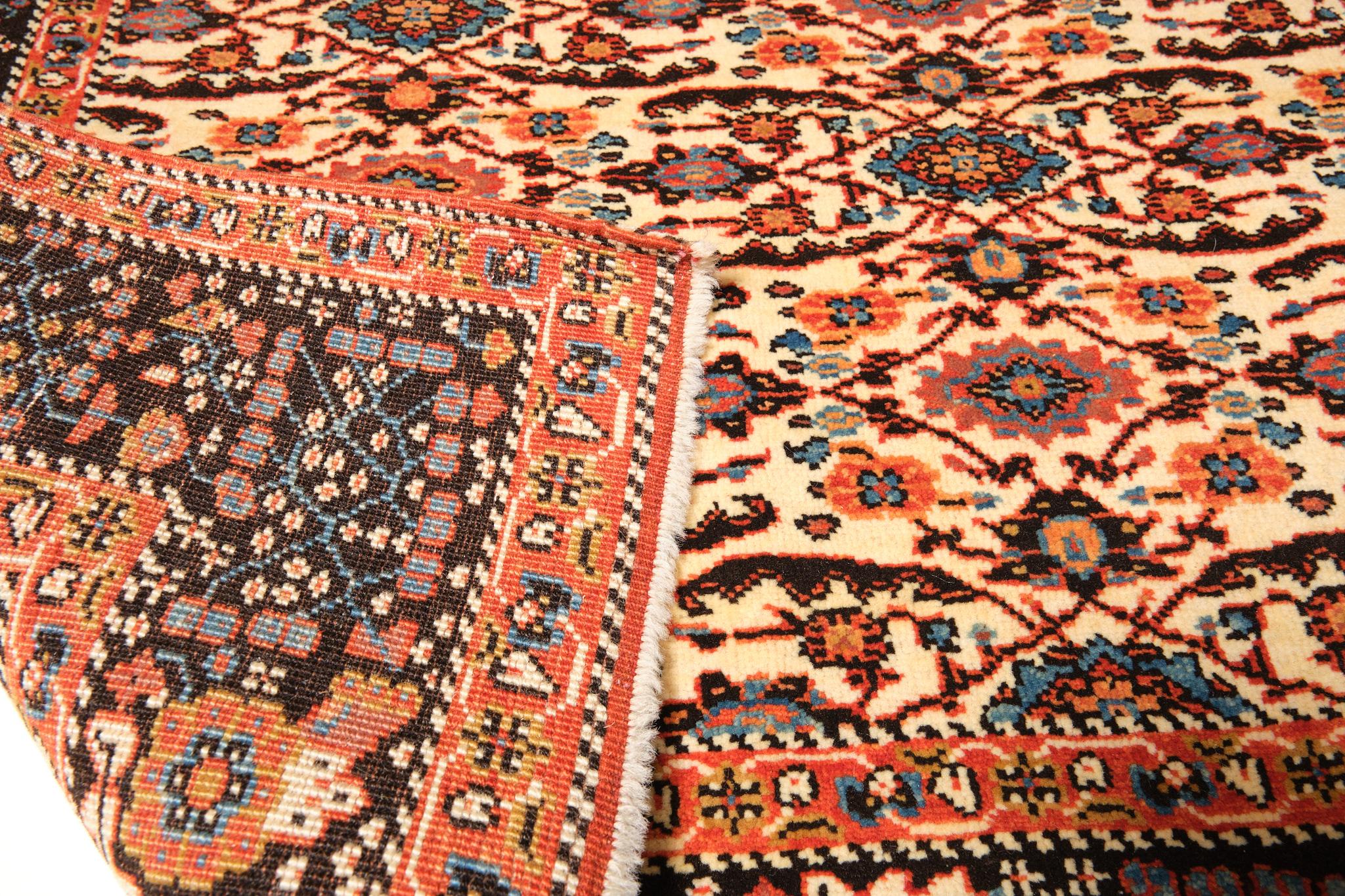 Turkish Ararat Rugs Senna Wedding Rug Persian 19th Century Revival Carpet Natural Dyed For Sale