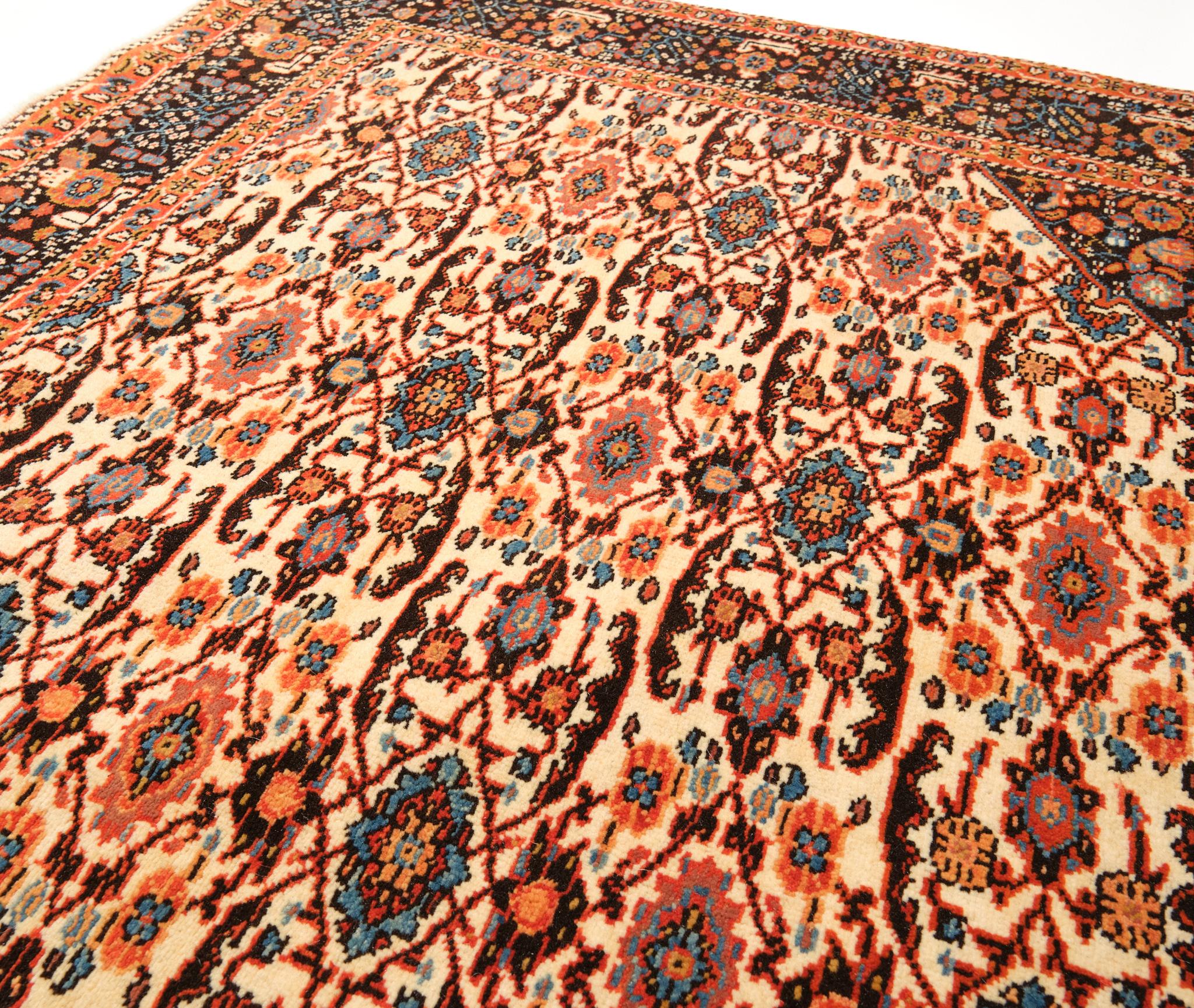Vegetable Dyed Ararat Rugs Senna Wedding Rug Persian 19th Century Revival Carpet Natural Dyed For Sale