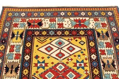 Ararat Rugs Shirvan Rug with Geometric Patterns Antique Caucasian Revival Carpet