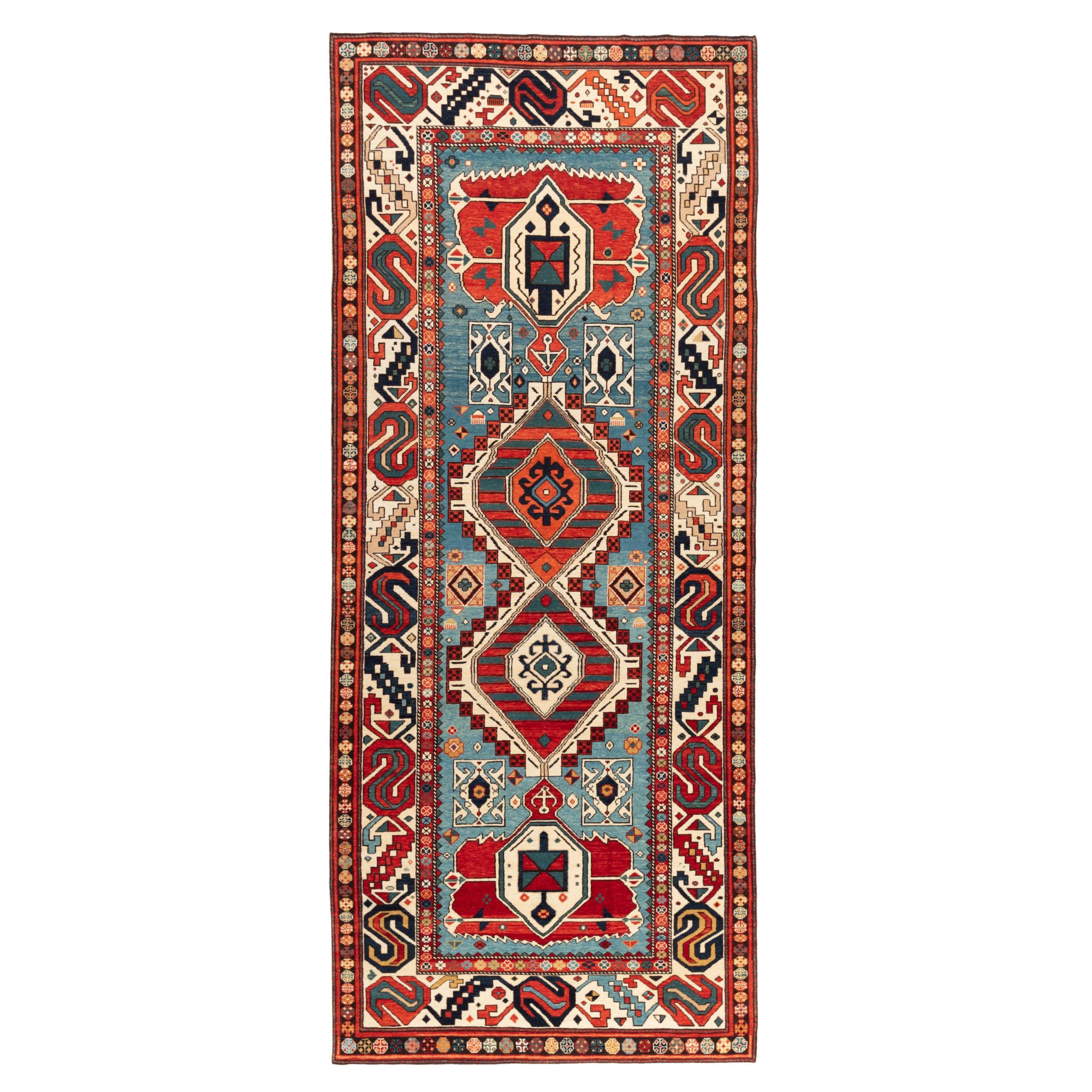 Ararat Rugs Shirvan Rug with Hexagon Columns Caucasia Revival Carpet Natural Dye
