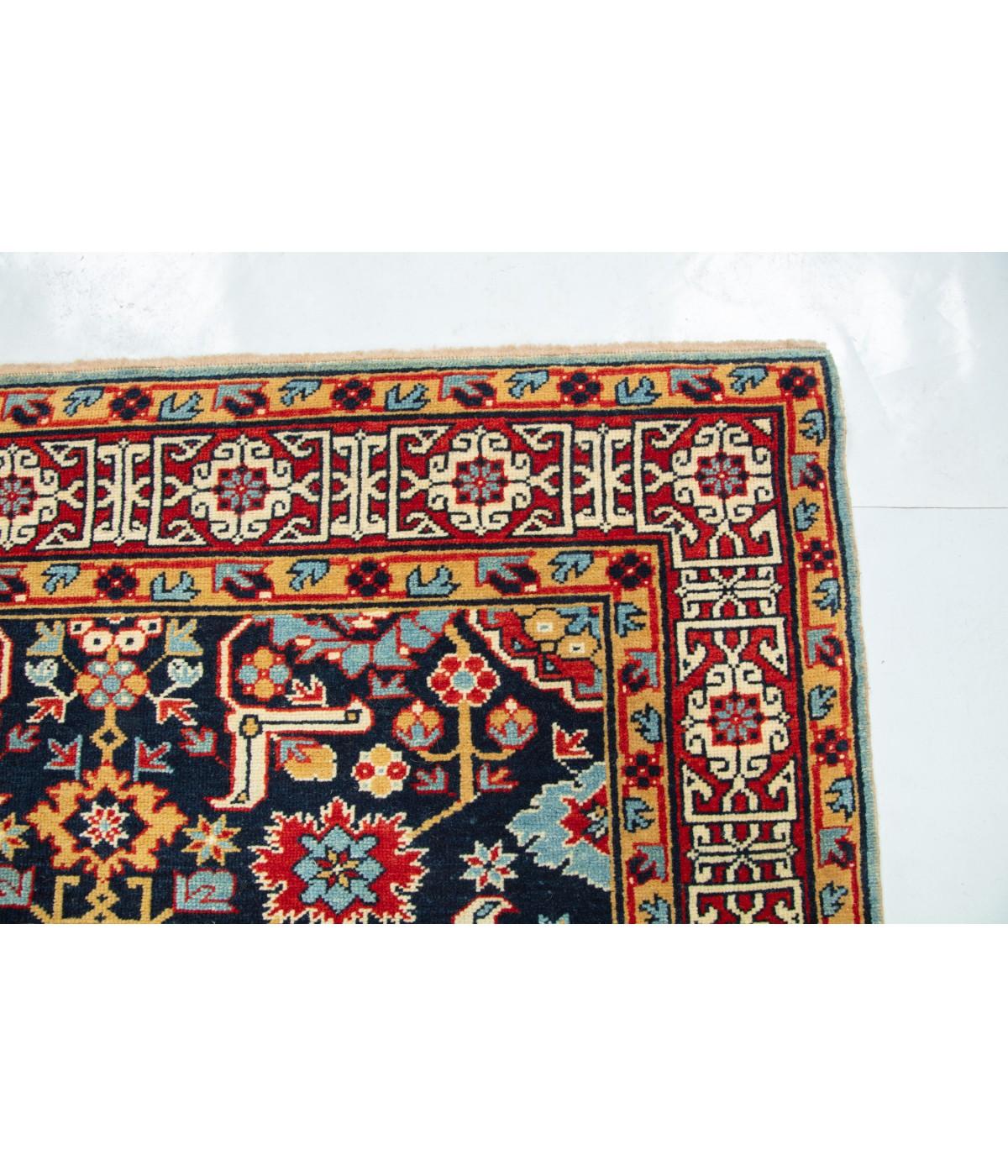 Turkish Ararat Rugs Shirvan Rug with Kufic Border - Antique Caucasian Revival Carpet For Sale