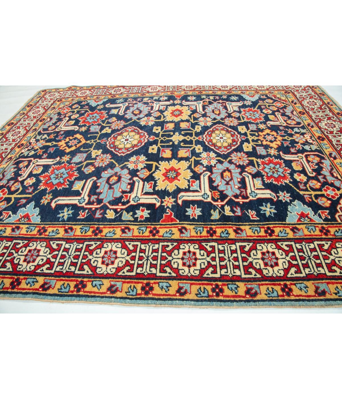 Contemporary Ararat Rugs Shirvan Rug with Kufic Border - Antique Caucasian Revival Carpet For Sale