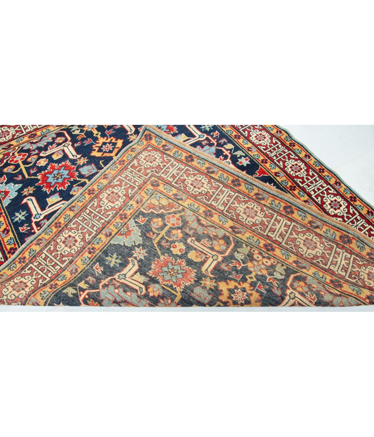 Wool Ararat Rugs Shirvan Rug with Kufic Border - Antique Caucasian Revival Carpet For Sale