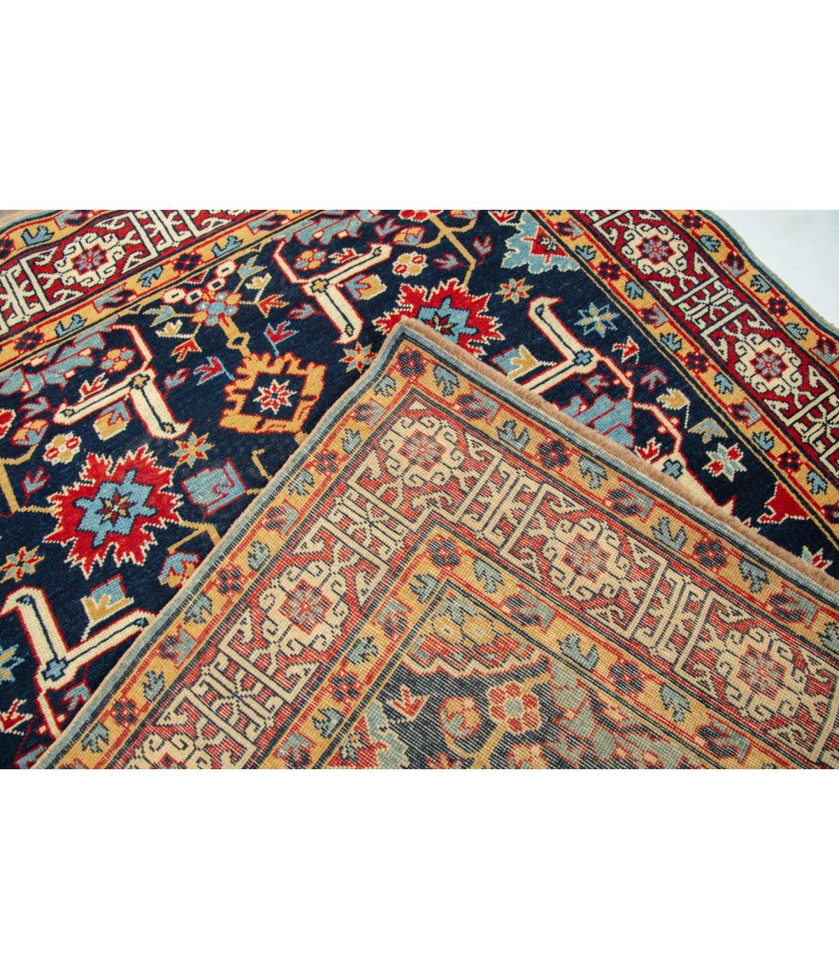 Ararat Rugs Shirvan Rug with Kufic Border - Antique Caucasian Revival Carpet For Sale 1