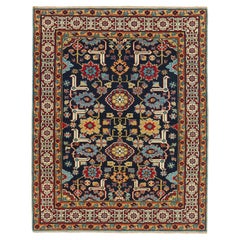 Ararat Rugs Shirvan Rug with Kufic Border - Antique Caucasian Revival Carpet Ararat Rugs Shirvan Rug with Kufic Border - Antique Caucasian Revival Carpet