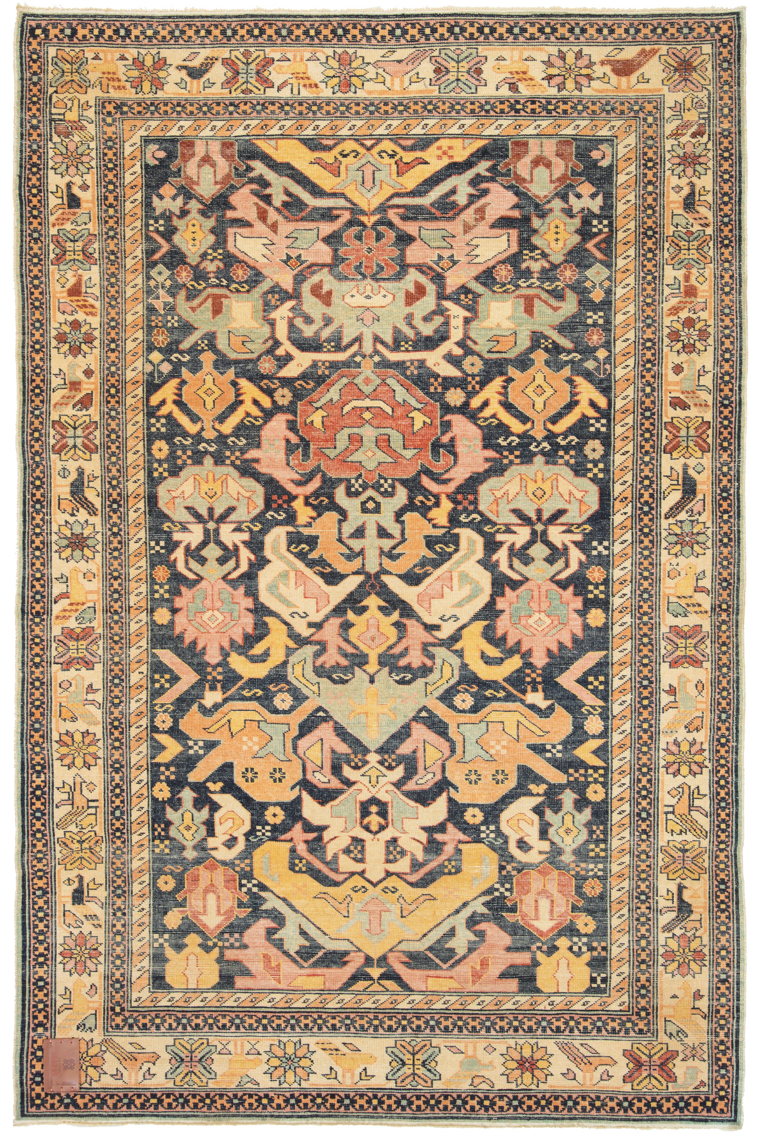 Ararat Rugs Shirvan Rug with Soft Colors Kazak Antique Caucasian Revival Carpet In New Condition For Sale In Tokyo, JP