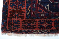Antique Kurdish Herki Rug Eastern Anatolian Turkish Rug Handwoven Natural Dye
