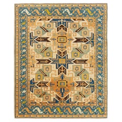 Tapis Ararat Kazak étoilé du Caucase du 19ème siècle Tapis néo-ancien teinté naturel