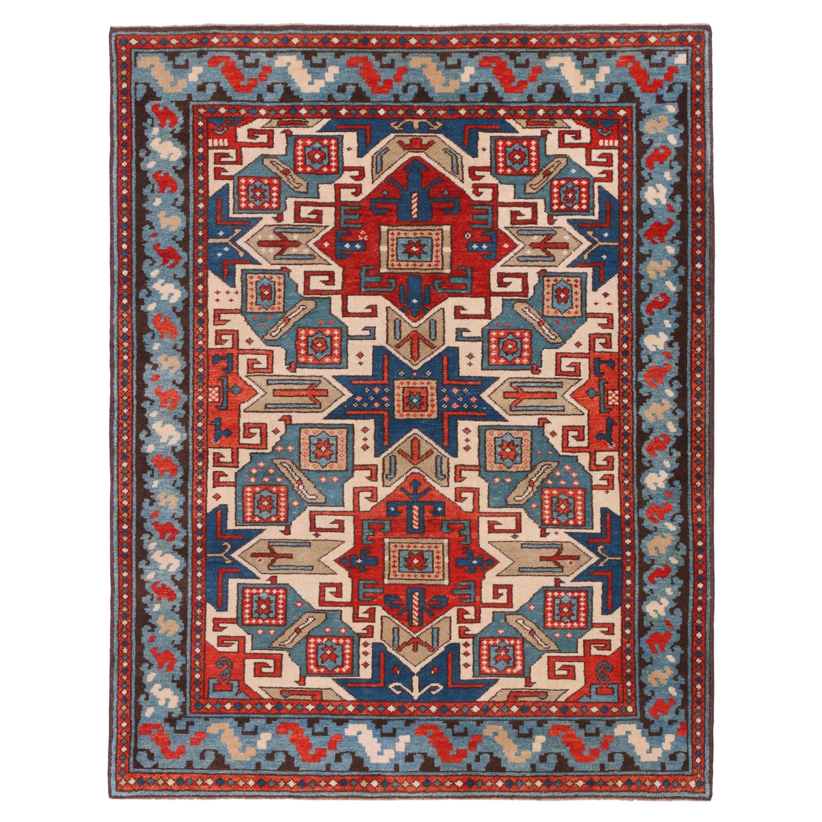 Ararat-Teppich Kaukasischer Sternteppich Kaukasisch 19. Jahrhundert Antike Revival Teppich natürlich gefärbt im Angebot