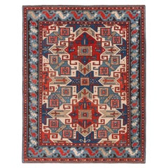 Tapis Ararat Kazak étoilé du Caucase du 19ème siècle Tapis néo-ancien teinté naturel