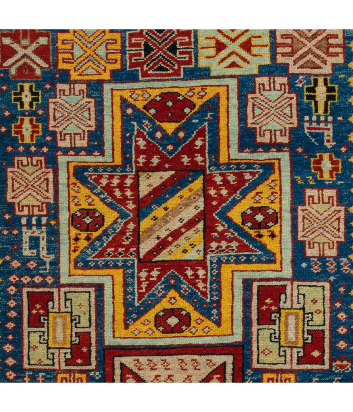 Ararat Rugs Star Medallion Shirvan Rug Caucasian Revival Carpet, Natural Dyed In New Condition For Sale In Tokyo, JP
