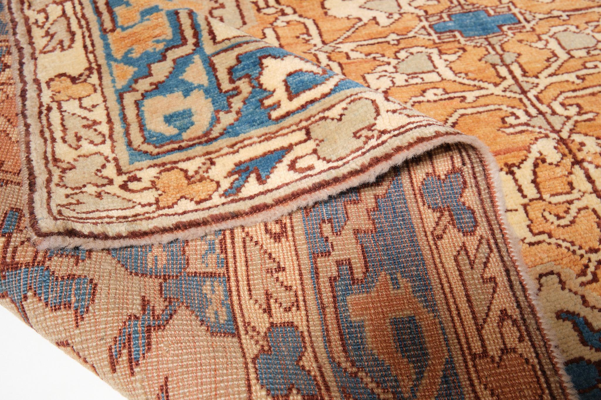 Oushak Ararat Rugs Star Ushak Carpet 16th Century Museum Piece Revival Rug Natural Dyed For Sale