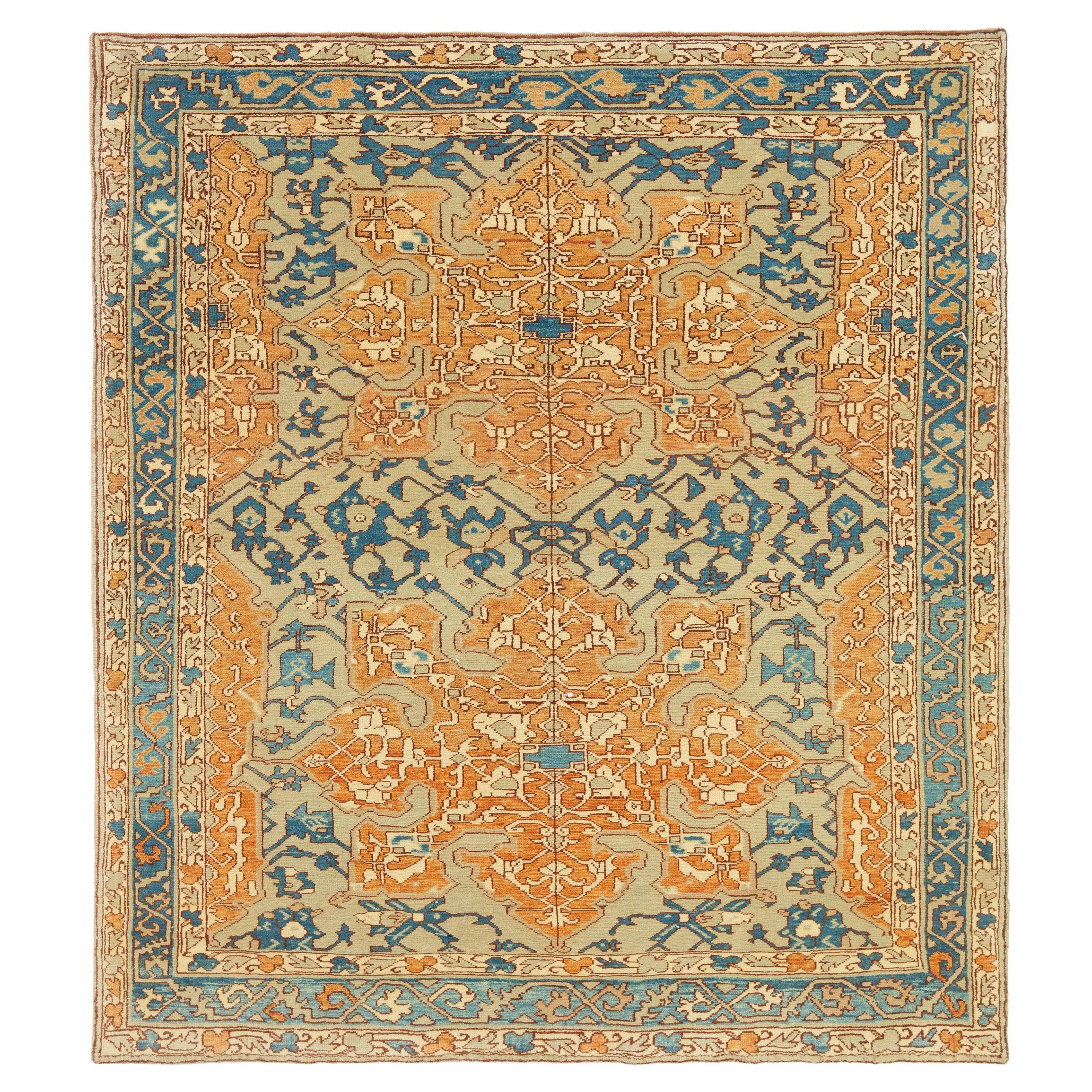 Ararat Rugs Star Ushak Carpet 16th Century Museum Piece Revival Rug Natural Dyed For Sale