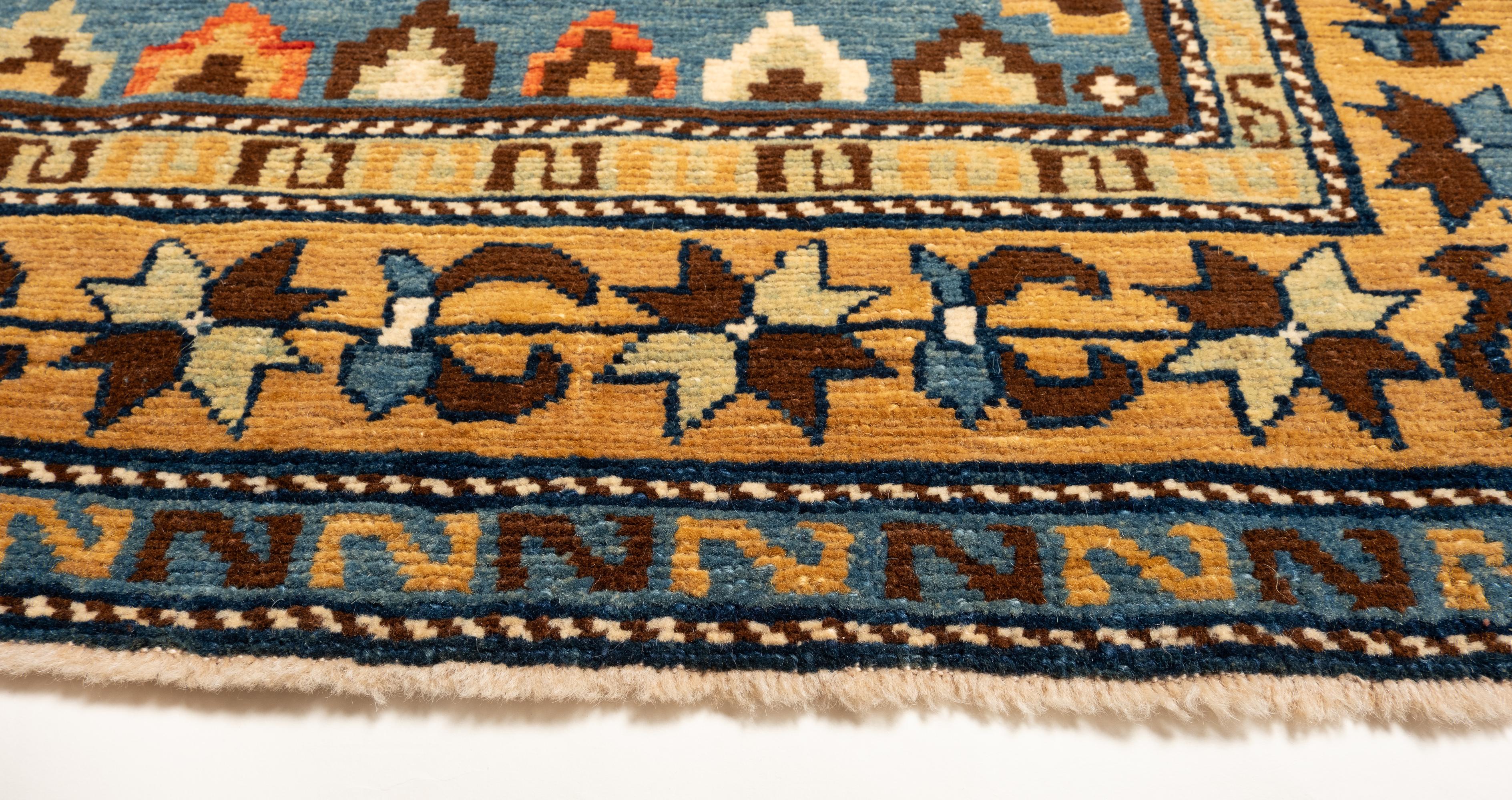 Ararat Rugs Swastika Design Rug, Antique Caucasus Revival Carpet, Natural Dyed In New Condition For Sale In Tokyo, JP