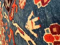 Ararat Rugs Swastika Design Rug, Antique Caucasus Revival Carpet, Natural Dyed