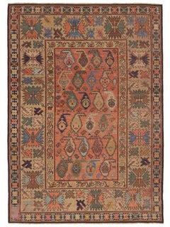 Ararat Rugs Talish Boteh Rug Caucasian Revival 19th Century Carpet, Natural Dyed