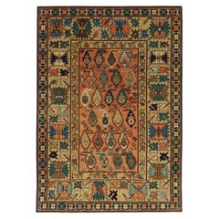 Ararat Rugs Alfombra Talish Boteh Alfombra del renacimiento caucásico del siglo XIX, teñida al natural