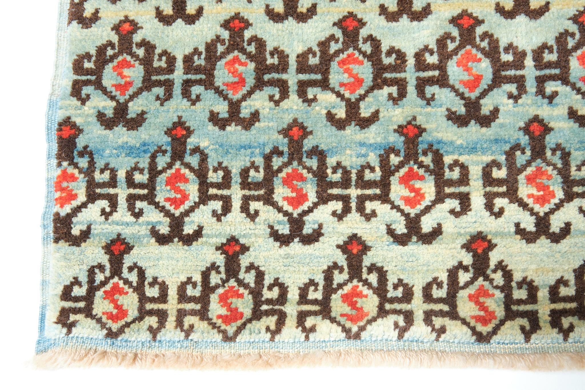 The source of the carpet comes from the book Orient Stars Collection, Anatolian Tribal Rugs 1050-1750, Michael Franses, Hali Publications Ltd, 2021 fig.27. This 13th-century carpet is from probably the Konya region, central Anatolia, circa 1200-1300